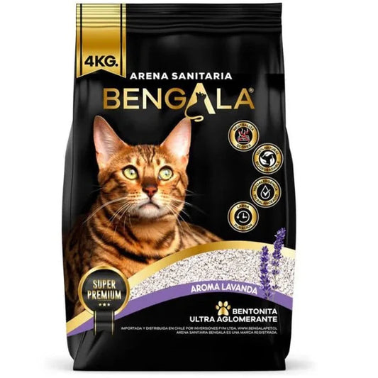 Arena para Gatos Bengala 20 kg  Aroma Lavanda