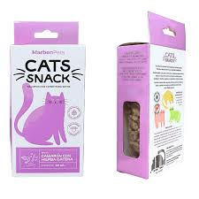 Galleta para gatos Mundotito con sabor a camarón y hierba gatera, en paquete con varias galletas para mascotas.