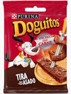 Tira de asado para perros Doguitos de 65g de la marca Mundotito, carne en trozos para mascotas en la imagen.