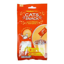 Snacks cremosos para gatos con sabor a cangrejo de la marca Mundotito, en paquete abierto mostrando el producto en la imagen.